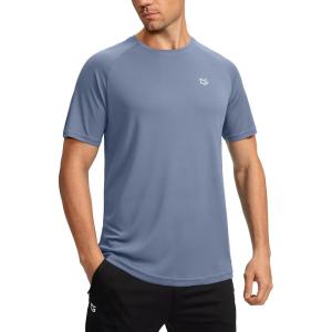 G Gradual Men’s Workout Quick Dry T-Shirts Short Sleeve Lightweight Cooling Gym Shirts Tee for Running, Beach, Hiking(1 Pack: Dusty Blue)