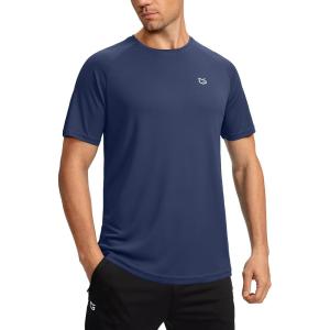G Gradual Men’s Workout Quick Dry T-Shirts Short Sleeve Lightweight Cooling Gym Shirts Tee for Running, Beach, Hiking(1 Pack: Navy)