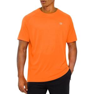 G Gradual Men’s Workout Quick Dry T-Shirts Short Sleeve Lightweight Cooling Gym Shirts Tee for Running, Beach, Hiking(1 Pack: Orange)