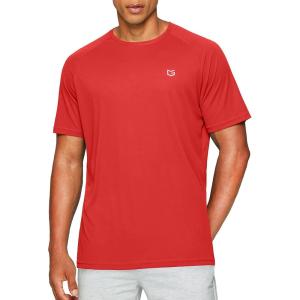 G Gradual Men’s Workout Quick Dry T-Shirts Short Sleeve Lightweight Cooling Gym Shirts Tee for Running, Beach, Hiking(1 Pack: Red)