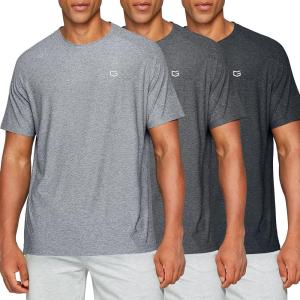 G Gradual Men’s Workout Quick Dry T-Shirts Short Sleeve Lightweight Cooling Gym Shirts Tee for Running, Beach, Hiking(3 Pack: Heather Carbon/Heather Black/Heather Gray)