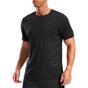 G Gradual Men’s Workout Shirts Quick Dry Athletic Running T-Shirts Lightweight Moisture Wicking Short Sleeve Sports Gym Tops(Black)