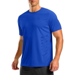 G Gradual Men’s Workout Shirts Quick Dry Athletic Running T-Shirts Lightweight Moisture Wicking Short Sleeve Sports Gym Tops(Blue)