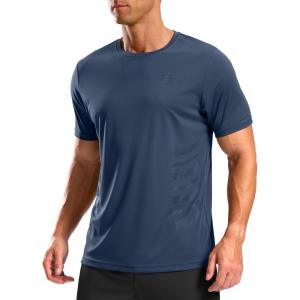 G Gradual Men’s Workout Shirts Quick Dry Athletic Running T-Shirts Lightweight Moisture Wicking Short Sleeve Sports Gym Tops(Navy)