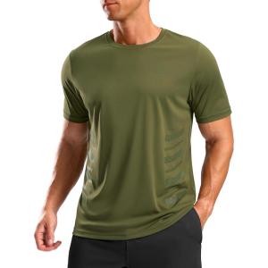 G Gradual Men’s Workout Shirts Quick Dry Athletic Running T-Shirts Lightweight Moisture Wicking Short Sleeve Sports Gym Tops(Olive)