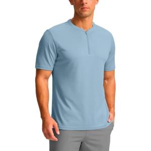G Gradual Men’s Workout Shirts Short Sleeve Quick Dry T-Shirt Moisture Wicking Athletic Gym Running Shirts for Men(Light Blue)
