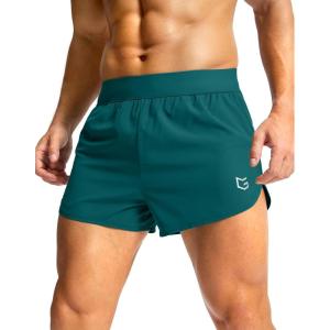 G Gradual Running Shorts for Men 3 Inch Lighweight Quick Dry Workout Gym Athletic Jogging Shorts with Inner Key Pocket(Borealis Green)