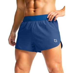 G Gradual Running Shorts for Men 3 Inch Lighweight Quick Dry Workout Gym Athletic Jogging Shorts with Inner Key Pocket(Deep Blue)
