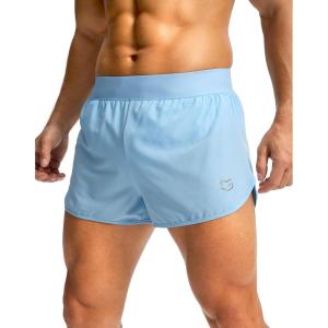 G Gradual Running Shorts for Men 3 Inch Lighweight Quick Dry Workout Gym Athletic Jogging Shorts with Inner Key Pocket(New Light Blue)