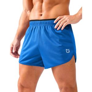 G Gradual Running Shorts for Men 3.5 inch Lightweight Breathable Gym Shorts with Brief Liner Athletic Training Workout Sport(Blue)