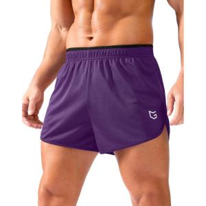 G Gradual Running Shorts for Men 3.5 inch Lightweight Breathable Gym Shorts with Brief Liner Athletic Training Workout Sport(Purple)