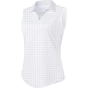 G Gradual Sleeveless Golf Shirts for Women Collared V Neck Tennis Tank Top Cooling Polo UPF 50+ Quick Dry Lightweight(Black Dot)