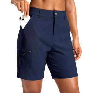 G Gradual Women’s 7″ Hiking Cargo Shorts Quick Dry Lightweight Golf Outdoor Work Summer Travel Shorts with Pockets(Navy Blue)