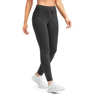 G Gradual Women’s Fleece Lined Winter Leggings High Waisted Water Resistant Thermal Hiking Ski Pants for Women with Pockets(Charcoal)