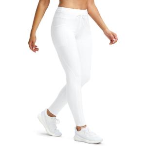 G Gradual Women’s Fleece Lined Winter Leggings High Waisted Water Resistant Thermal Hiking Ski Pants for Women with Pockets(White)