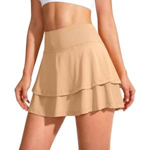 G Gradual Women’s Pleated Tennis Skirts with 4 Pockets Athletic Golf Skorts for Women’s Workout Running(Desert Mist)
