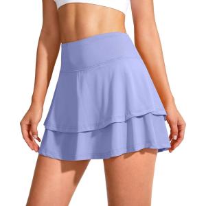G Gradual Women’s Pleated Tennis Skirts with 4 Pockets Athletic Golf Skorts for Women’s Workout Running(Violet)