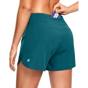 G Gradual Women’s Running Shorts with Mesh Liner 3″ Workout Athletic Shorts for Women with Phone Pockets(Borealis Green)