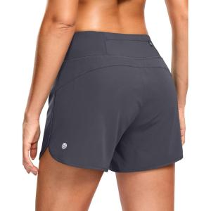 G Gradual Women’s Running Shorts with Mesh Liner 3″ Workout Athletic Shorts for Women with Phone Pockets(Grey)