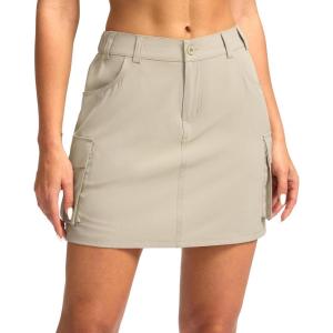 G Gradual Women’s Skort 5 Pockets Cargo Skirt Golf Skirts Skorts for Women Casual Summer Hiking(Khaki)