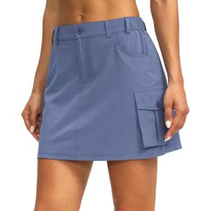 G Gradual Women’s Skort 5 Pockets Cargo Skirt Golf Skirts Skorts for Women Casual Summer Hiking(Stone Blue)