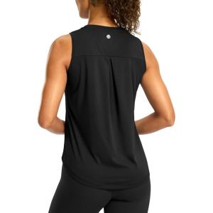 G Gradual Workout Tank Top for Women Sleeveless Athletic Yoga Tops High Neck Quick Dry Running Tennis Sports Shirts for Women(Black)