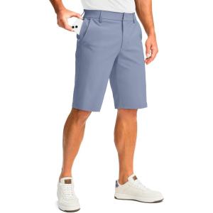 Men’s Golf Shorts with 5 Pockets 11″ Inseam Stretch Quick Dry Casual Work Dress Shorts for Men(Ice Blue)