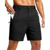 G Gradual Men’s Shorts 7″/ 5″/ 9″ Lightewight Casual Shorts for Men Hiking Golf Shorts with 3 Zipper Pockets(Black)