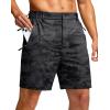 G Gradual Men’s Shorts 7″/ 5″/ 9″ Lightewight Casual Shorts for Men Hiking Golf Shorts with 3 Zipper Pockets(Black Camo B)