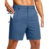 G Gradual Men’s Shorts 7″/ 5″/ 9″ Lightewight Casual Shorts for Men Hiking Golf Shorts with 3 Zipper Pockets(Blue)