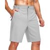 G Gradual Men’s Shorts 7″/ 5″/ 9″ Lightewight Casual Shorts for Men Hiking Golf Shorts with 3 Zipper Pockets(Bright Gray)