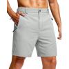 G Gradual Men’s Shorts 7″/ 5″/ 9″ Lightewight Casual Shorts for Men Hiking Golf Shorts with 3 Zipper Pockets(Bright Gray)