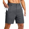 G Gradual Men’s Shorts 7″/ 5″/ 9″ Lightewight Casual Shorts for Men Hiking Golf Shorts with 3 Zipper Pockets(Charcoal)
