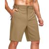 G Gradual Men’s Shorts 7″/ 5″/ 9″ Lightewight Casual Shorts for Men Hiking Golf Shorts with 3 Zipper Pockets(Dark Khaki)