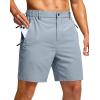 G Gradual Men’s Shorts 7″/ 5″/ 9″ Lightewight Casual Shorts for Men Hiking Golf Shorts with 3 Zipper Pockets(Light Grey)