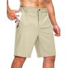 G Gradual Men’s Shorts 7″/ 5″/ 9″ Lightewight Casual Shorts for Men Hiking Golf Shorts with 3 Zipper Pockets(Light Khaki)