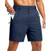 G Gradual Men’s Shorts 7″/ 5″/ 9″ Lightewight Casual Shorts for Men Hiking Golf Shorts with 3 Zipper Pockets(Navy)