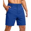 G Gradual Men’s Shorts 7″/ 5″/ 9″ Lightewight Casual Shorts for Men Hiking Golf Shorts with 3 Zipper Pockets(Royal Blue)