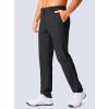 Men’s Golf Pants – 30″/32″/34″ Slim Fit Stretch Lightweight Dress Pants for Men with Zipper Pockets Casual Work(Black,W30 L34)
