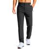 Men’s Golf Pants – 30″/32″/34″ Slim Fit Stretch Lightweight Dress Pants for Men with Zipper Pockets Casual Work(Black,W30 L34)