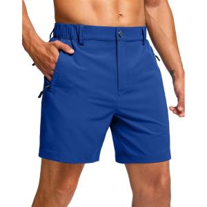 G Gradual Men’s Shorts 7″/ 5″/ 9″ Lightewight Casual Shorts for Men Hiking Golf Shorts with 3 Zipper Pockets(Royal Blue)