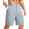G Gradual Men’s Casual Shorts 9″ Lightweight 4 Pockets Stretch Quick-Dry Summer Shorts for Golf Work Hiking Trips (9″, Light Grey, 4XL)