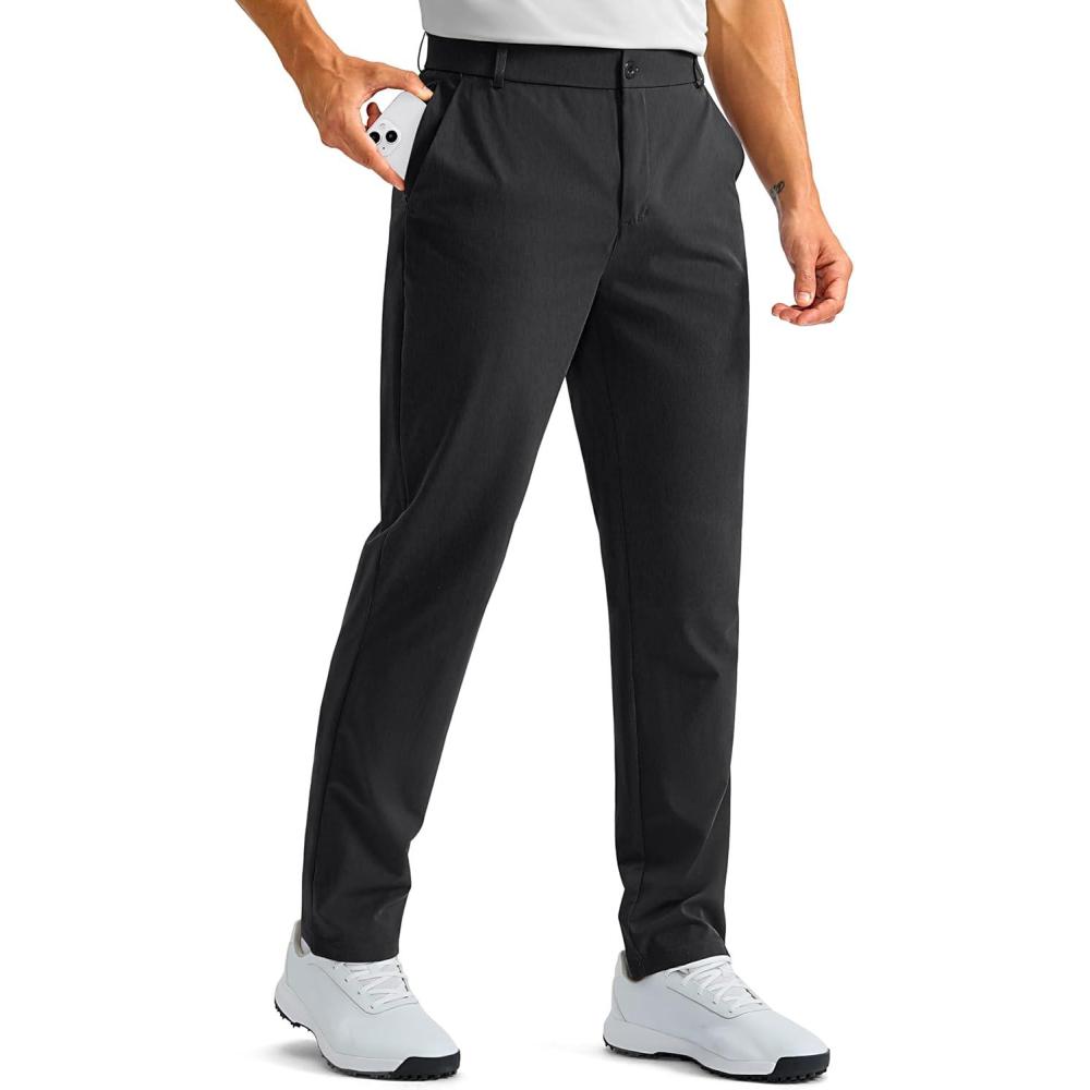imageG Gradual Mens Golf Pants with 5 Pockets 30quot32quot34quot Lightweight Quick Dry Stretch Work Dress Pants Casual Slacks for MenBlackW40 L32