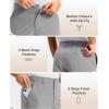 G Gradual Men’s Golf Shorts 12″ Long with 4 Pockets Lightweight Casual Knee Length Short Quick Dry Hiking Work Travel Shorts(Light Grey)