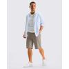 G Gradual Men’s Golf Shorts 12″ Long with 4 Pockets Lightweight Casual Knee Length Short Quick Dry Hiking Work Travel Shorts(Stone Grey)
