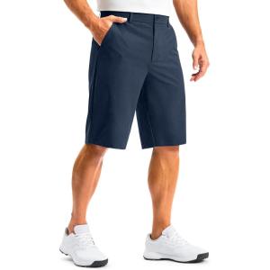 G Gradual Men’s Golf Shorts 12″ Long with 4 Pockets Lightweight Casual Knee Length Short Quick Dry Hiking Work Travel Shorts(Navy Blue)