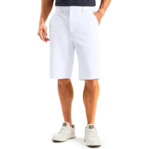 G Gradual Men’s Golf Shorts 12″ Long with 4 Pockets Lightweight Casual Knee Length Short Quick Dry Hiking Work Travel Shorts(White)
