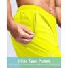 G Gradual Men’s Athletic Running Shorts with Zipper Pockets Quick Dry 7″/ 5″/ 9″ Workout Gym Shorts for Basketball Hiking(Fluorescent Yellow)
