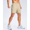 G Gradual Men’s Athletic Running Shorts with Zipper Pockets Quick Dry 7″/ 5″/ 9″ Workout Gym Shorts for Basketball Hiking(Khaki)