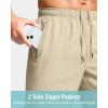 G Gradual Men’s Athletic Running Shorts with Zipper Pockets Quick Dry 7″/ 5″/ 9″ Workout Gym Shorts for Basketball Hiking(Khaki)